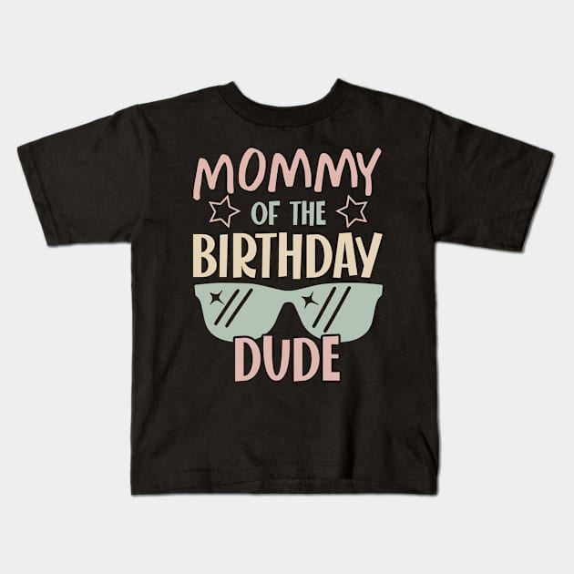 mommy Of The Birthday Boy glasses B-day Gift For Boys Girl Kids Kids T-Shirt by tearbytea